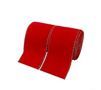 Ajoutez une touche d'élégance à vos travaux manuels avec ces rubans en velours rouge de 4,6 m avec bords dorés