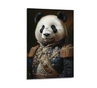 Ajoutez une touche d'humour à votre salle de bain avec ce poster unique _ Panda en costume de Napoléon _ Imprime-1_4 Peinture décorative sur toile murale et photo d'art moderne pour chambre à coucher
