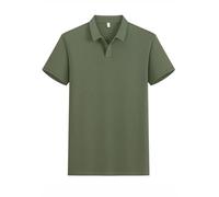 Ajoutez Votre Propre Logo Ou Texte Polo Unisexe Personnalisé pour Adulte T-shirts de Sport en Coton Mélangé Qui Évacuent L'humidité(Grün,6XL)