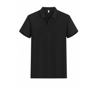 Ajoutez Votre Propre Logo Ou Texte Polo Unisexe Personnalisé pour Adulte T-shirts de Sport en Coton Mélangé Qui Évacuent L'humidité(Schwarz,3XL)