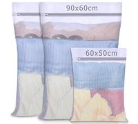 AJOXEL Filet Linge XL pour Machine à Laver, Lot de 3 Sac a Linge, Réutilisable Sac Filet, Sac Filet De Lavage, Sac à Linge Voyage pour Délicats, sous-Vêtements, Peluches, Rideaux, Linge De Lit