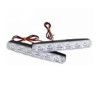 AJQBRMB Feux Avant DRL Avec Clignotants Lot De 2 Feux De Jour 12V Pour Voiture, Feux Antibrouillard Étanches À 6 LED, Ampoule 6000 K
