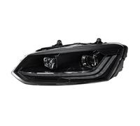AJQBRMB Feux Avant DRL Avec Clignotants Pour VW Pour Polo 2009 2010 2011 2012 2013 2014-2022 Phares DRL Clignotants Feux De Route Ange Oeil Projecteur Lentille Lampe Frontale Phare LED