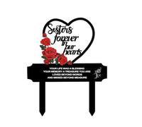 Ajqiomh Décorations de cimetière pour tombe de sœur - Plaques métalliques imperméables - 24 x 30 cm