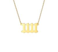 AJRUIER Engel Nummer Halskette für Frauen,1111 Halskette Gold Choker Chain Numerology Schmuck Geschenk für Sie