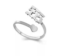 AJRUIER Engel Zahlenring für Frauen 111 222 333 444 555 777 999 Numerologie Ring Schmuck, Nummer 555 Ring