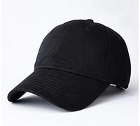 AJSJ Casquette De Sport De Grande Taille À L'Extérieur 100% Coton Plaine Golf Bon Chapeau De Soleil Homme Casquette De Baseball De Grande Taille 55-60Cm 60-65Cm, Noir, 55-60Cm