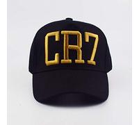 AJSJ Style De Mode Cristiano Ronaldo Cr7 3D Broderie Casquettes De Baseball Hip Hop Casquettes Coton Réglable Chapeaux Qualité, Noir