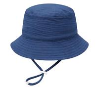 AJTUTUS Casquette de pêcheur en Coton pour bébé, Navy Blue XS