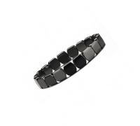 AJTUTUS de perles d ’ hématite carrées noires fabriquées à la, A