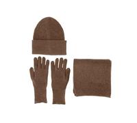 AJTUTUS Ensemble d'accessoires d'hiver 3 pièces en tricot doux avec bonnet, écharpe, gants tricotés pour adultes et adolescents, unisexe, tenue d'école et décontractée, accessoires pour temps froid
