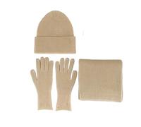 AJTUTUS Ensemble d'accessoires d'hiver 3 pièces en tricot doux avec bonnet, écharpe, gants tricotés pour adultes et adolescents, unisexe, tenue d'école et décontractée, accessoires pour temps froid