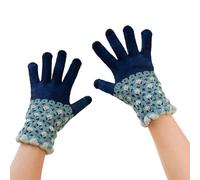 AJTUTUS Gants d ' Hiver tricotés avec de Fleurs, vêtements Coupe-Vent pour Le Cyclisme, Les déplacements par Temps Froid, Gants d ' Hiver Essentiels pour l ' extérieur par Temps Froid