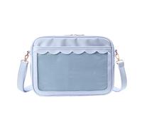 AJTUTUS Ita Bag Sac à bandoulière pour femme Transparent, bleu