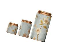 AJTUTUS Les thés pratiques de moyenne et taille conservent les pots avec des fleurs délicates gaufrage innovation préservant les thés peuvent pot décoratif
