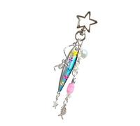 AJTUTUS Porte-clés réaliste en forme de poisson nageur - Multi-segment articulé - Mouvement de queue - Décoration pour sacs et clés