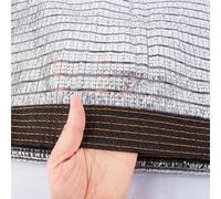 AJTXCSFOQL Filet D'ombrage Alu Couverture de Tissu D'ombre de 75%, Aluminium Voile d'ombrage avec œillets, Facile à Suspendre, Toile Ombrage pour Voiture Jardin Serre Camping(3 x 5m)