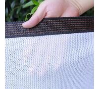 AJTXCSFOQL Filet d'ombrage de Jardin avec œillets Couverture Voile d'ombrage extérieure Toile pour pergola, terrasse, Plantes, Serre, poulailler, Blanc, taux d'ombrage de 85%(1 x 7m)