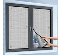 AJTXCSFOQL Film Isolant en Aluminium, 30-150 cm Panneaux de Fenêtre Réfléchissant d'isolation Thermique, Panneaux Protection Soleil Film Alu avec Ventouses, pour Véranda/Salle De Bain(60cm x 80cm)