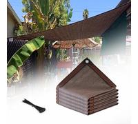 AJTXCSFOQL Marron Filet d'ombrage de Jardin Voile Ombrage Potager avec œillets, Taux d'ombrage de 85%, Résistant aux UV, pour Protection des Plantes, Serre, Grange ou chenil(4.5 x 8m)