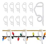 Ajuanbazha 120 Pcs Noël Crochet pour Guirlande Lumineuse, Crochet Guirlande Exterieur, Crochet Gouttiere Guirlande, Crochet Guirlande Lumineuse pour Éclairage Extérieur de Noël (Blanc)