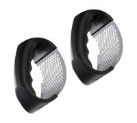 Ajuanbazha 2 Pcs Presse Ail INOX à Bascule, 2024 Presse Manuel Ail a Bascule en Professionnel, Presse ÉCrasé Ail pour Cuisine Ménagers, Stainless Steel Garlic Press au Lave-Vaisselle (Noir)