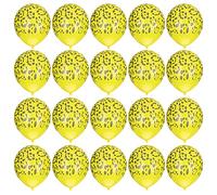 AJUNJIIL 20pcs Ballouss de motif animal Décoration de ballons en latex ronds pour l'anniversaire/la fête (Impression de léopard jaune)