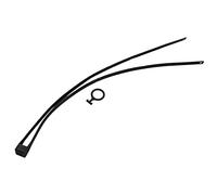 AJUNJIIL Attaches de câble, pour équipements de Sports de Plein air, Double Cercle Flexible autobloquant avec Anneau de Traction, matière Plastique, pour Une Fixation sécurisée et (Noir)