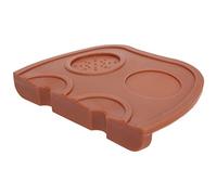AJUNJIIL Coffee Tamper Mat, pour le support de titulaire anti-dérapage, tapis de silicone de qualité alimentaire pour faire du café, base de non-glissement (Taille brune)