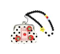 AJUNJIIL Cute Coin Purse Keychain with Kiss Lock,Mini Change Pouch