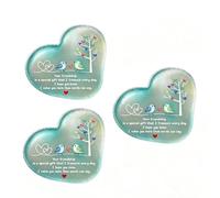 AJUNJIIL Heart-Shaped Sea Glass Friendship Keepsake,Desktop Decoration