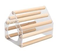 AJUNJIIL Hide-cusace du Hamster, pour Ours en Soie dorée, Cage de Maison en Bois, Petite cabane pour Animaux de Compagnie, Habitat en Bois, Conception de mâchoire, Trous de (S)