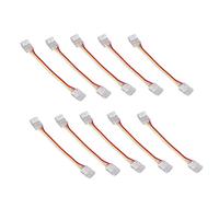 AJUNJIIL Kit de connecteurs de bande lumineuse LED, 3 broches, 10mm, connexion rapide, forte compatibilité, connecteur de bande lumineuse COB pour entrepôt, 10 pièces