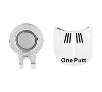 AJUNJIIL mini marqueur de balle magnétique, pour le golf, pour clip de visière du chapeau, accessoire en métal durable, une conception de putt, outil d'alignement de précision, (Bandes blanches