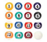 AJUNJIIL pour jouet de boule de billard, pour résine écologique, 16 pièces accessoire de mini table de billard de 2,5 cm, pour enfants, ensemble de jeu éducatif durable, non