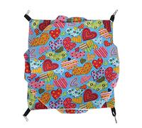AJUNJIIL pour la Cage du Hamster, Petit Sac de Couchage pour Animaux de Compagnie, hamac Suspendu à Trois Couches, pour Planeur de Sucre, nid Confortable Doux, lit de Confort (Vert)