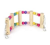 AJUNJIIL pour Le Jouet d'escalade de Perroquet, Pont de Suspension, se Penchant Librement, Bois, Exercice à masquer, pour Les Petits Oiseaux, Taille 24 Pouces (6 * 18cm)