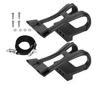 Ajunjiil pour le vélo, sangles à clip de bout réglables antidérapantes, ceinture de pédale noire en plastique, accessoire de vélo universel