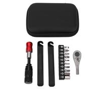 AJUNJIIL pour l'ensemble de clés à tamis à cliquet, pour le métal à la rouille, la clé à cliquet de réglage à 2 voies, la trousse d'outils de réparation avec 10 bits pour les