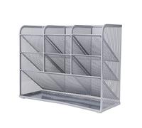 Ajunjiil pour les organisateurs du stylo en maille de bureau, 9 grilles de grande capacité, conception d'inclinaison de 45 degrés, support de tasse à crayon multi-fonction