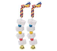 AJUNJIIL pour Les perroquets, pour Les Hamsters, pour Les rongeurs, Les Jouets à Mastication des Oiseaux, la Pierre de broyage du Bec d'oiseaux, 2 pcs, minéral, santé pour Animaux