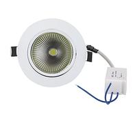 AJUNJIIL pour projecteur d'intérieur LED COB Down, pour lampe de décoration intégrée, trou ouvert 89 mm, 100-240 V, 7 W, pour économie d'énergie, pour plafonnier, pour éclairage (Blanc chaud)