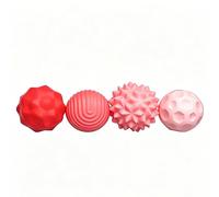 AJUNJIIL Silicone Magnetic Decompression Ball, Fidget Toy for Adults and Teens with Textures Bumps and Waves, Interesting Tactile Desk, Sensory for Stress Relief with A Variety of Styles(Red (3cm))
