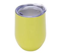 AJUNJIIL, tasses isolées, pour gobelet en acier inoxydable, scellées sous vide, construction à double paroi, conception en coquille d'œuf en forme de U, capacité de 12 oz, pour (Jaune)