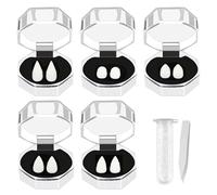 AJUNLKVDR 5 Pièces Dent de Vampire,Vampire Dents,Dents de Vampire Halloween Enfants,Crocs Dents Adultes,Vampires,Dents Cosplay Femmes,Canines pour Dents de Vampire