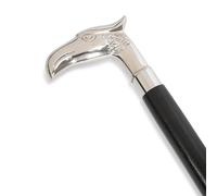 Ajuny Bois Canne De Marche avec Argent Nickel Aigle Tête Poignée, 36 Pouces