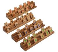 Ajuny Bois Jeu de Société Rummy-108 Tuiles Numérotées pour 2-4 Joueurs 10"