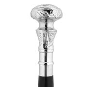 Ajuny Canne de Marche pour Homme Femmes Aînés Fait à La Main en Bois avec Décorative Fleur Ronde en Laiton Poignée Léger à Usage Quotidien Cadeau pour Adultes 36 Pouces