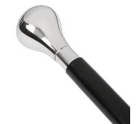 Ajuny Canne de Marche pour Homme Femmes Aînés Fait à La Main en Bois Canne Décoratif en Laiton Rond Finition argentée Poignée Léger à Usage Quotidien Cadeau pour Adultes 36 Pouces
