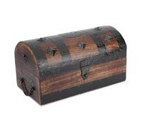 Ajuny Coffre au Trésor en Bois de Manguier - Boîte à Bijoux Décorative Motifs Coquillages & Fleurs, Coffret Rangement Souvenirs, Déco Maison, Idée Cadeau Élégante 11x6 pouces